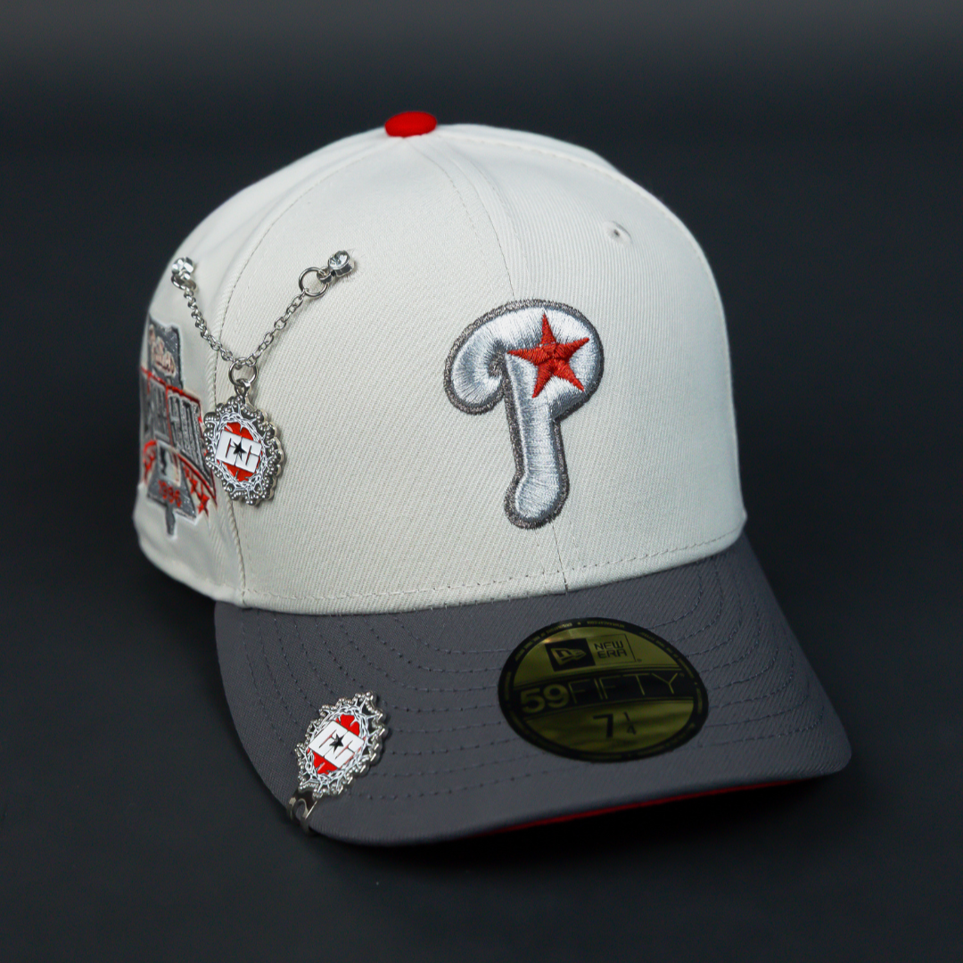 NEW ERA EXCLUSIVE 59FIFTY SMOKE GREY PHILADELPHIA PHILLIES W/ 1996 ALL STAR GAME SIDE PATCH
