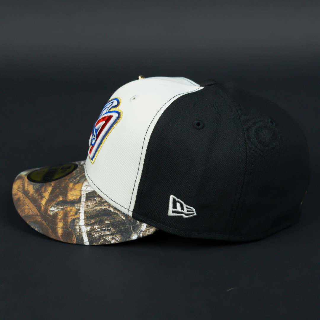 NEW ERA EXCLUSIVE 59FIFTY CHROME/ REALTREE ANAHEIM ANGELS W/ 50TH ANNIVERSARY SIDE PATCH