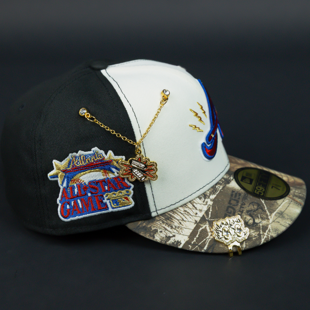 NEW ERA 59FIFTY CHROME/ REALTREE ATLANTA BRAVES W/ 2000 ALL STAR GAME SIDE PATCH