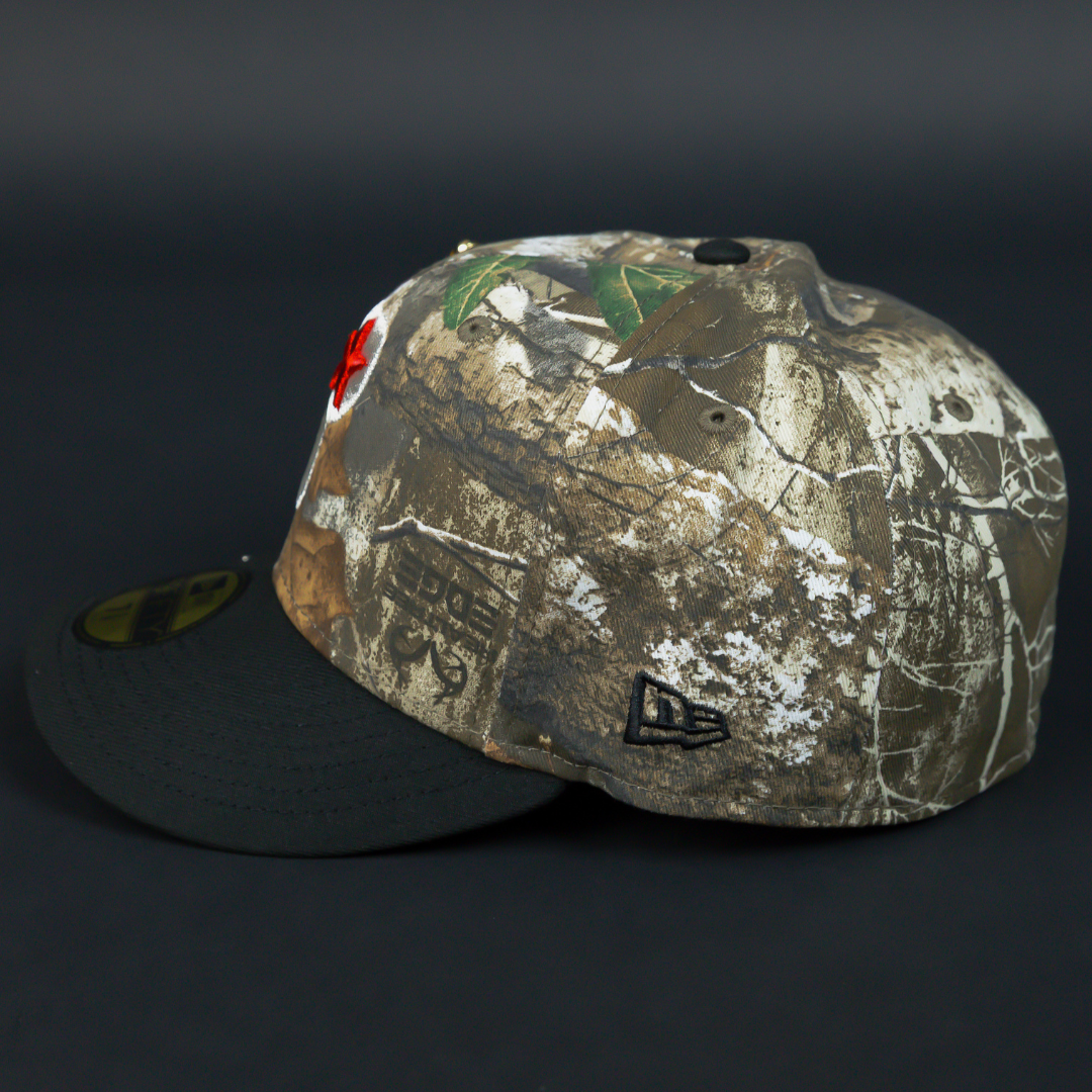 NEW ERA EXCLUSIVE 59FIFTY REALTREE/ BLACK PHILADELPHIA PHILLIES W/ 1996 ALL STAR GAME SIDE PATCH
