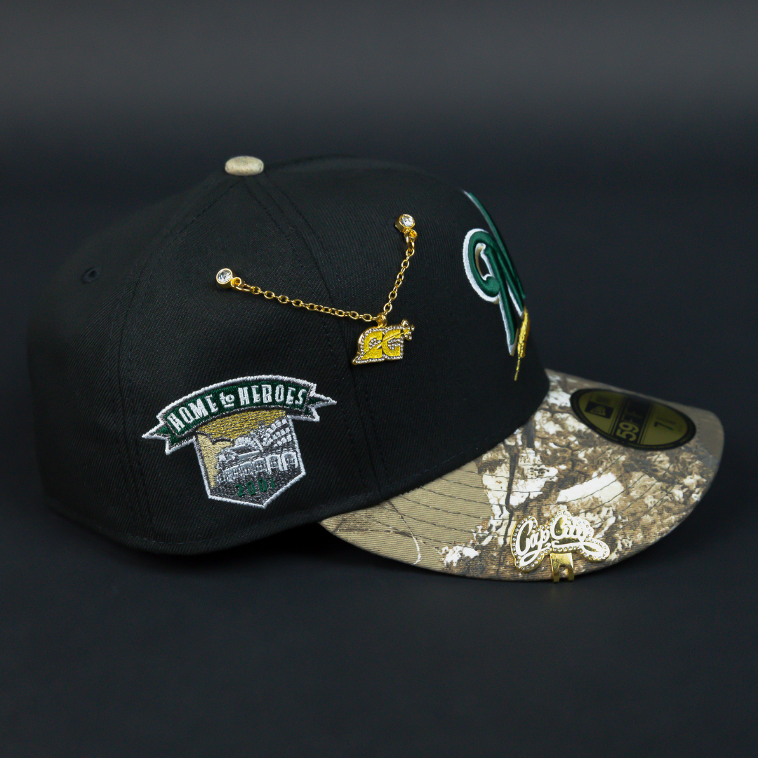 NEW ERA EXCLUSIVE 59FIFTY BLACK/ REALTREE MILWAUKEE BREWERS W/ HOME OF THE HEROS SIDE PATCH