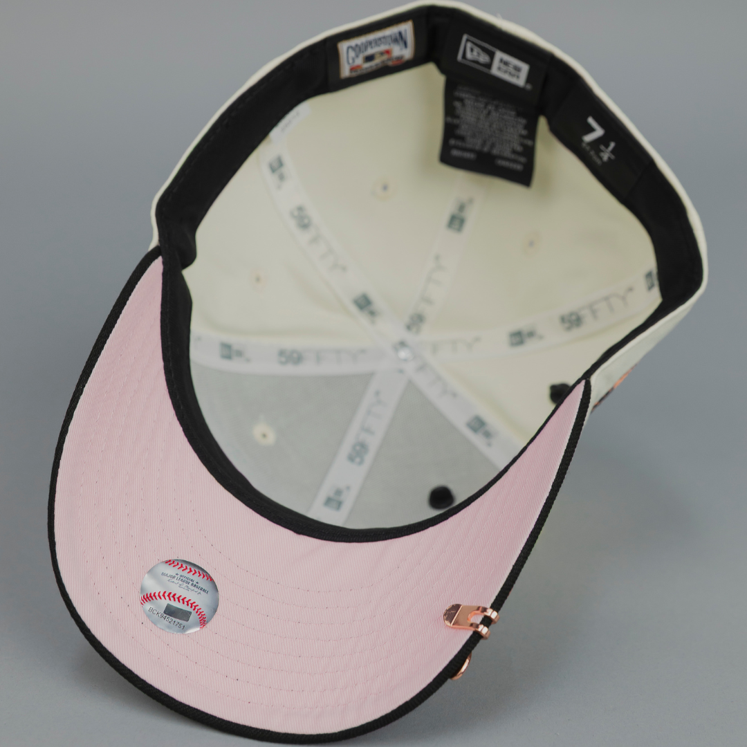 NEW ERA EXCLUSIVE 59FIFTY CHROME/ BLACK LOS ANGELES DODGERS "HEAVENLY CITY" W/ WORLD SERIES SIDE PATCH *FREE BLIP INCLUDED