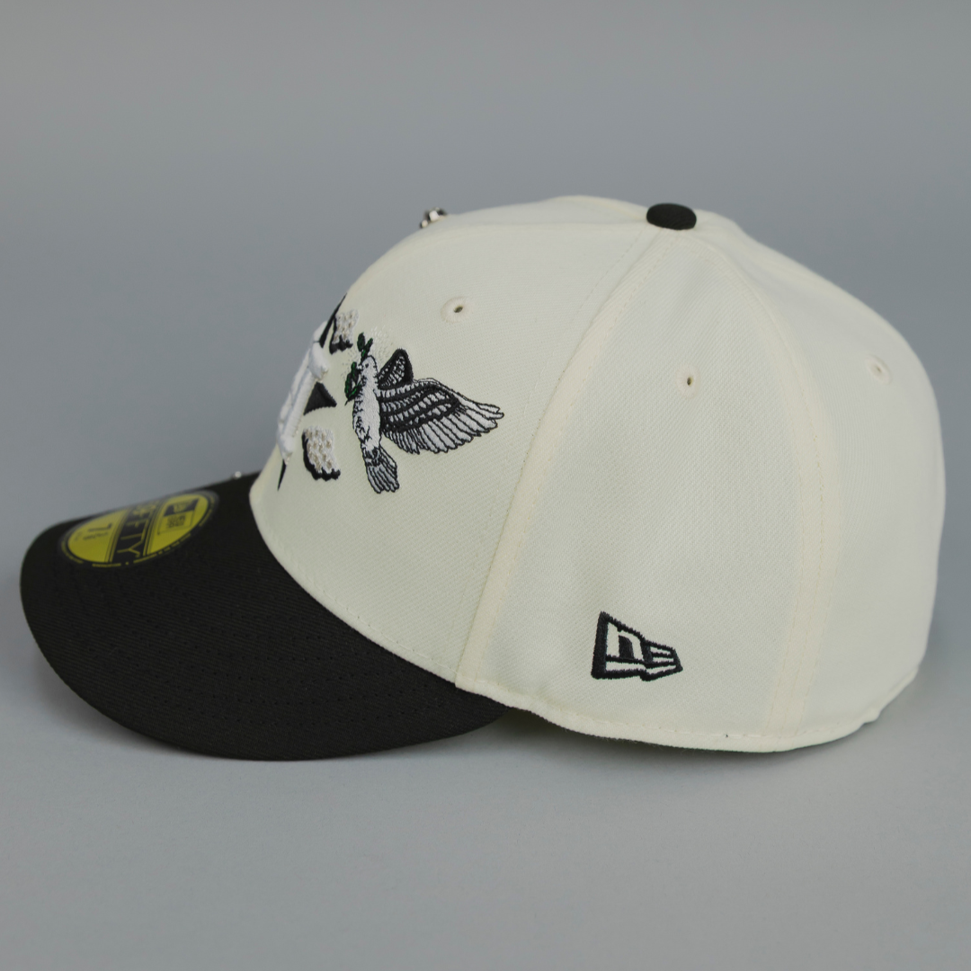 NEW ERA EXCLUSIVE 59FIFTY CHROME/ BLACK HOUSTON ASTROS "HEAVENLY CITY" W/ ANNIVERSARY SIDE PATCH *FREE BLIP INCLUDED