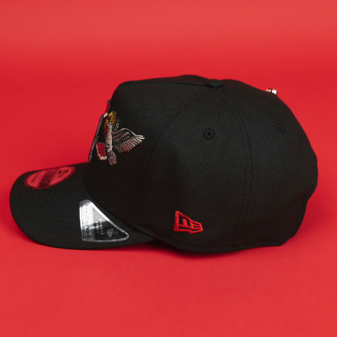 NEW ERA EXCLUSIVE 9FIFTY A-FRAME BLACKED OUT LOS ANGELES DODGERS "HEAVENLY CITY" W/ WORLD SERIES CHAMPIONS SIDE PATCH *FREE BLIP INCLUDED