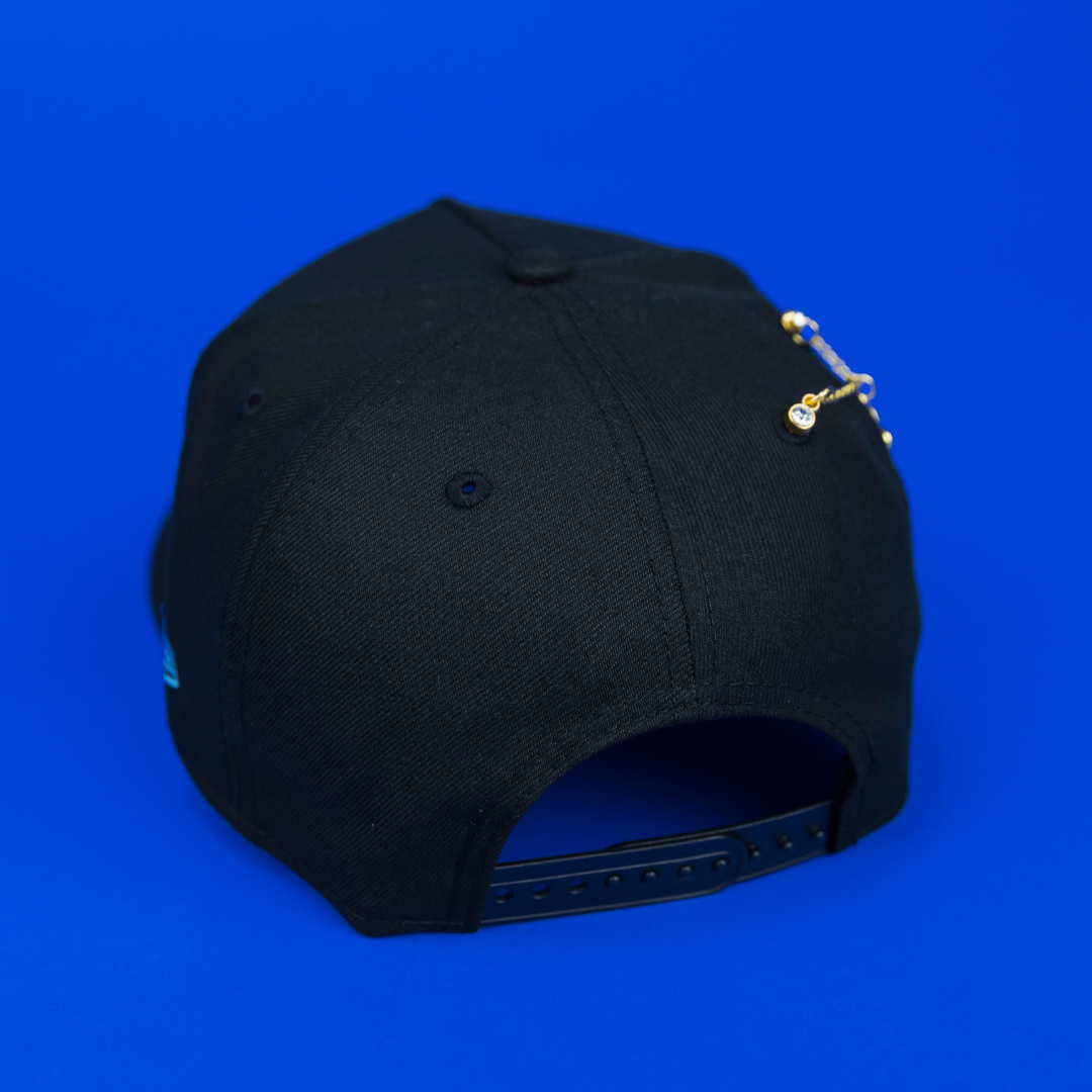 NEW ERA EXCLUSIVE 9FIFTY A-FRAME BLACK LOS ANGELES DODGERS "HEAVENLY CITY" W/ WORLD SERIES CHAMPIONS SIDE PATCH *FREE BLIP INCLUDED