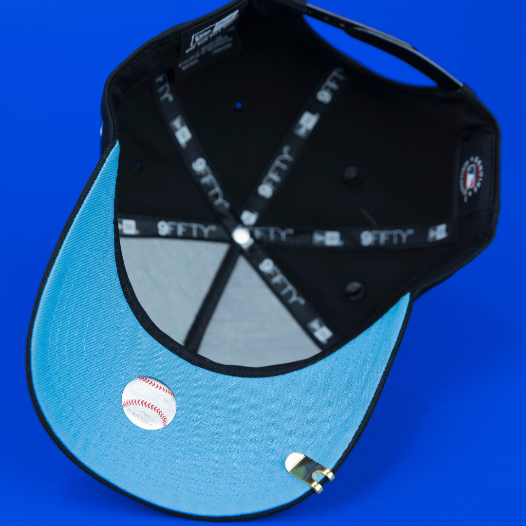 NEW ERA EXCLUSIVE 9FIFTY A-FRAME BLACK LOS ANGELES DODGERS "HEAVENLY CITY" W/ WORLD SERIES CHAMPIONS SIDE PATCH *FREE BLIP INCLUDED