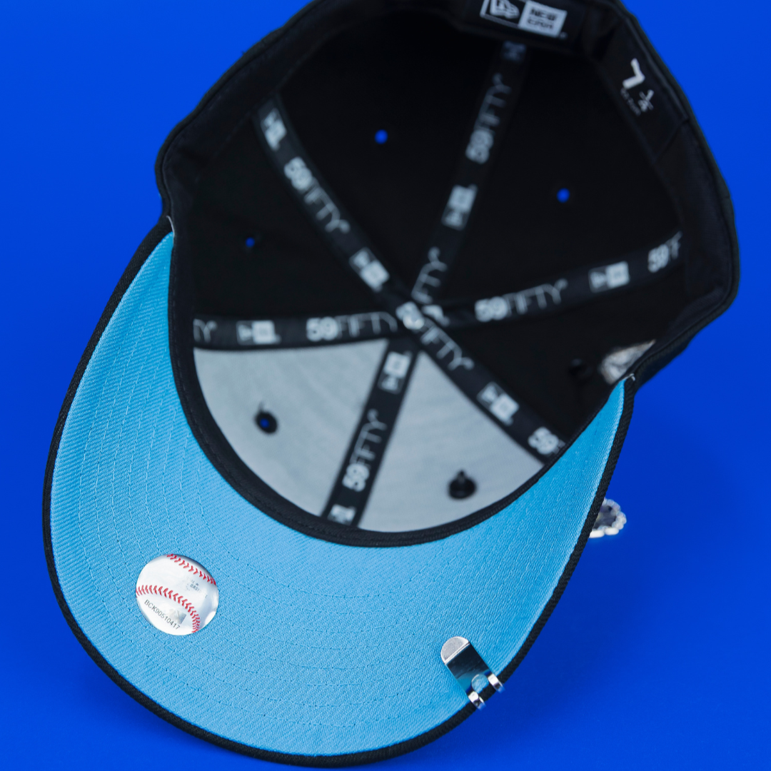 NEW ERA EXCLUSIVE 59FIFTY BLACK SAN JUDAS "HEAVENLY CITY" W/ PRAYING HANDS SIDE PATCH *FREE BLIP INCLUDED