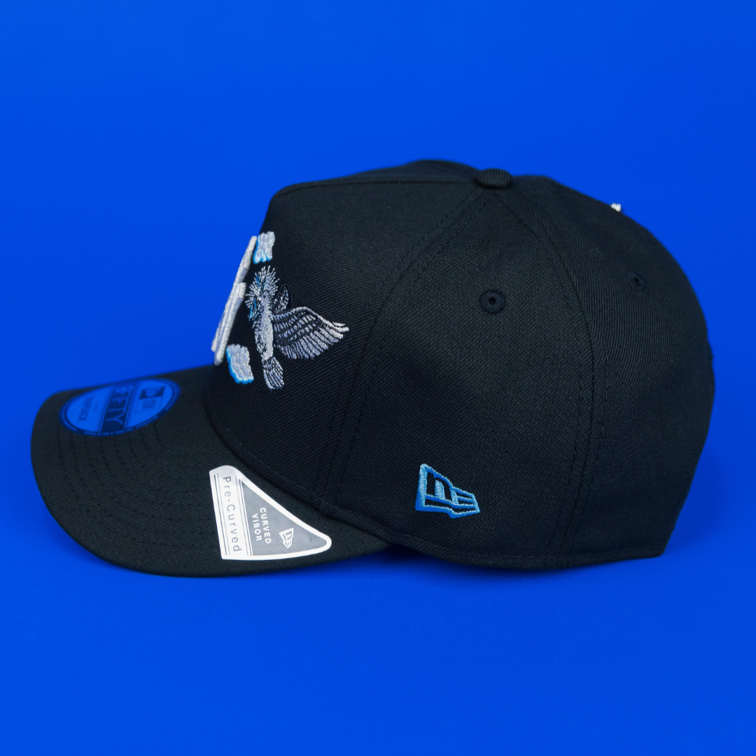 NEW ERA EXCLUSIVE 9FIFTY A-FRAME BLACK NEW YORK YANKEES "HEAVENLY CITY" W/ 1996 WORLD SERIES SIDE PATCH *FREE BLIP INCLUDED