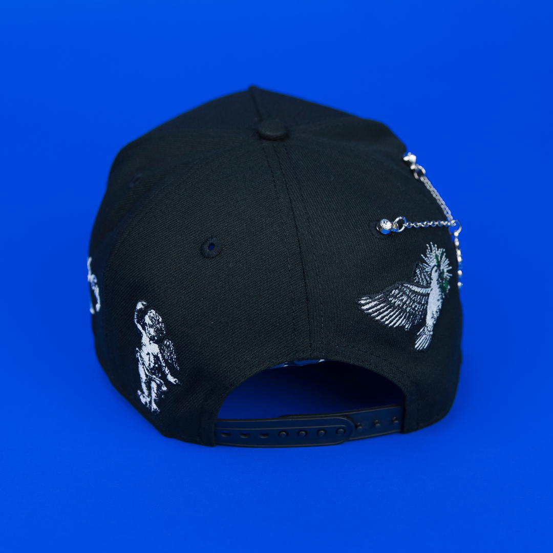NEW ERA EXCLUSIVE 9FIFTY A-FRAME BLACK CHICAGO WHITE SOX "HEAVENLY CITY" W/ 1917 WORLD SERIES SIDE PATCH *FREE BLIP INCLUDED