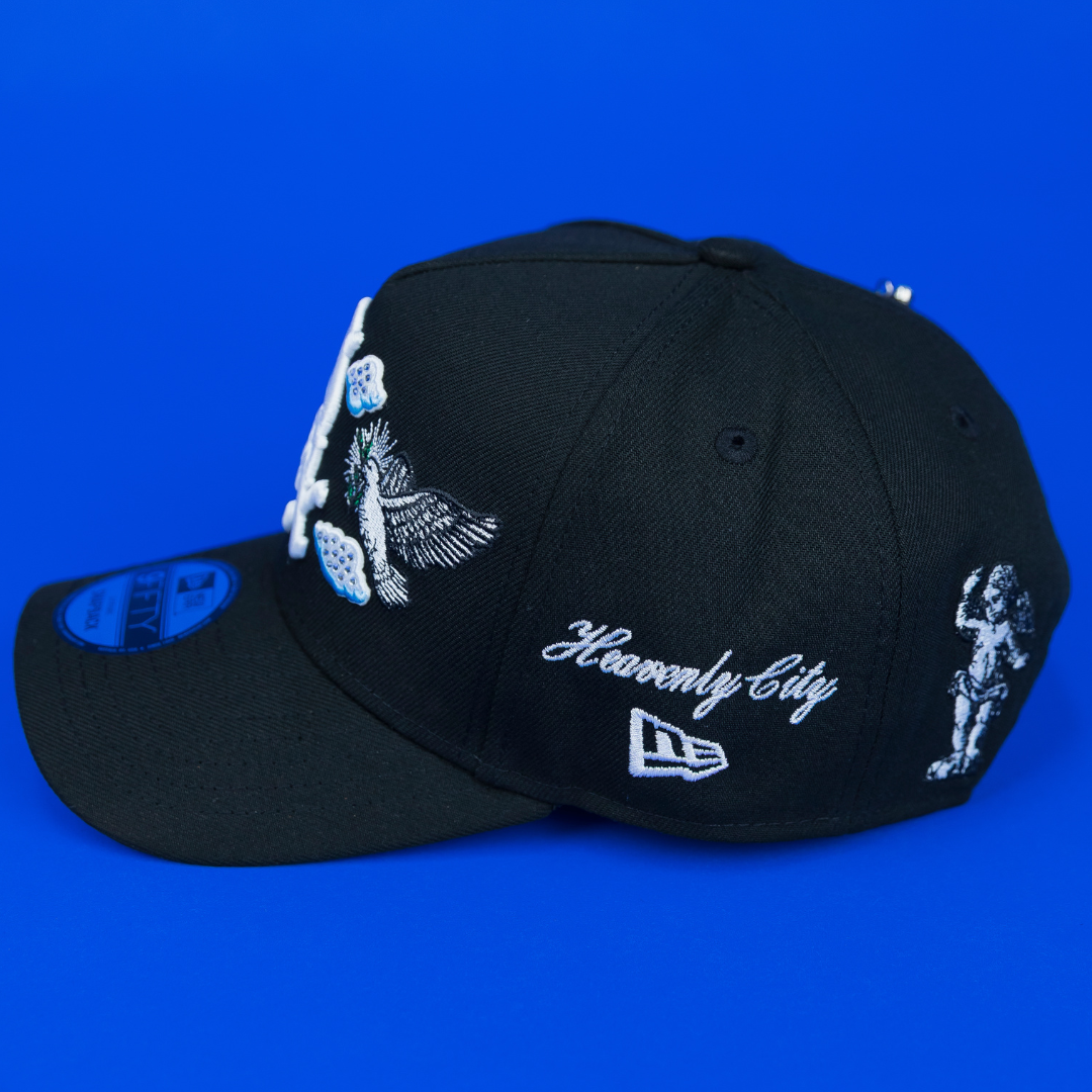 NEW ERA EXCLUSIVE 9FIFTY A-FRAME BLACK CHICAGO WHITE SOX "HEAVENLY CITY" W/ 1917 WORLD SERIES SIDE PATCH *FREE BLIP INCLUDED