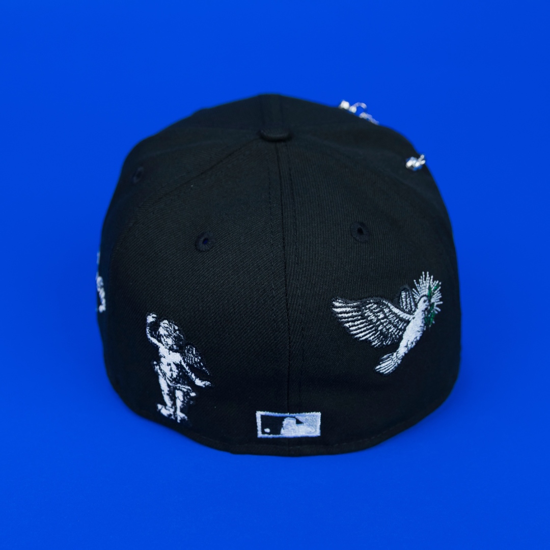 NEW ERA EXCLUSIVE 59FIFTY BLACK CHICAGO WHITE SOX "HEAVENLY CITY" W/ 1917 WORLD SERIES SIDE PATCH *FREE BLIP INCLUDED