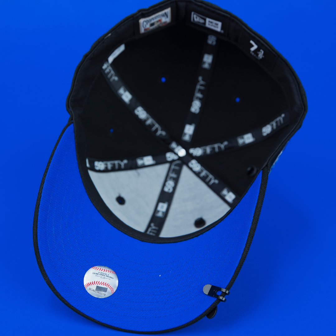 NEW ERA EXCLUSIVE 59FIFTY BLACK LOS ANGELES DODGERS "HEAVENLY CITY" W/ 40TH ANNIVERSARY SIDE PATCH *FREE BLIP INCLUDED