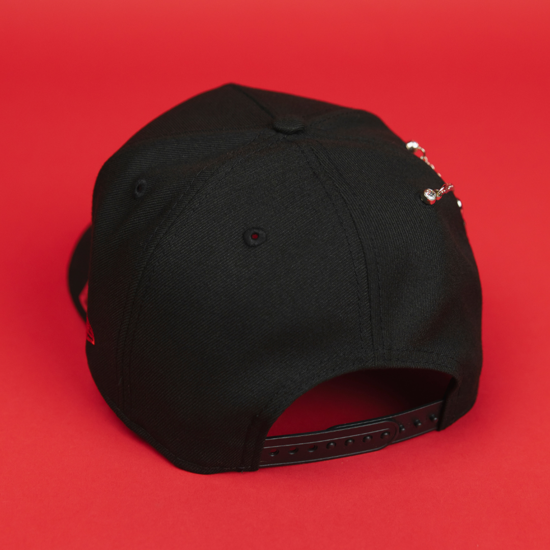 NEW ERA EXCLUSIVE 9FIFTY A-FRAME BLACK LOS ANGELES DODGERS "HEAVENLY CITY" W/ 100TH ANNIVERSARY SIDE PATCH *FREE BLIP INCLUDED