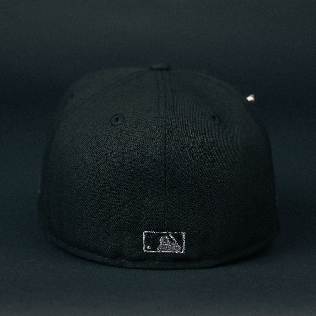 NEW ERA EXCLUSIVE 59FIFTY BLACK HOUSTON ASTROS W/ ASTRODOME SIDE PATCH