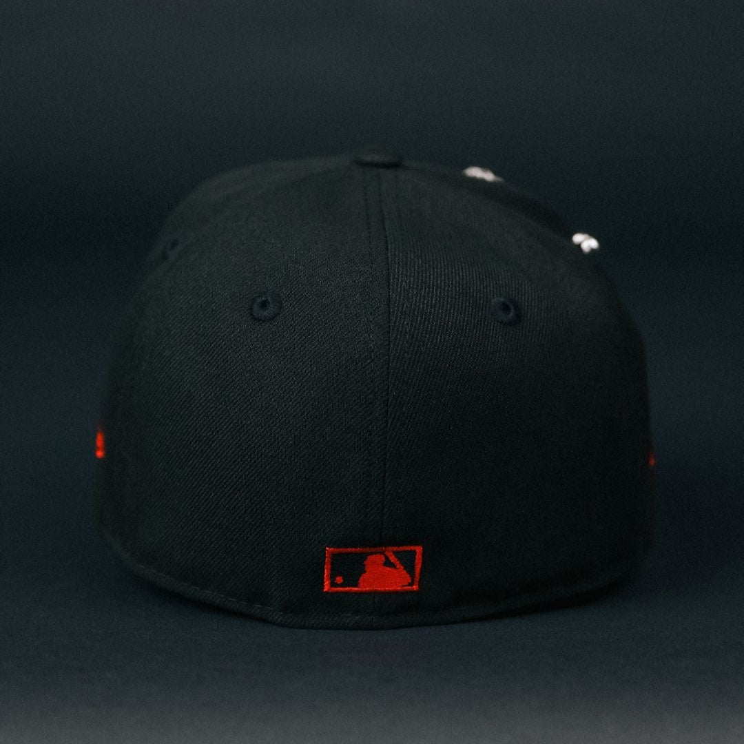 NEW ERA EXCLUSIVE 59FIFTY BLACKED OUT CHICAGO WHITE SOX W/ WORLD SERIES CHAMPIONS SIDE PATCH