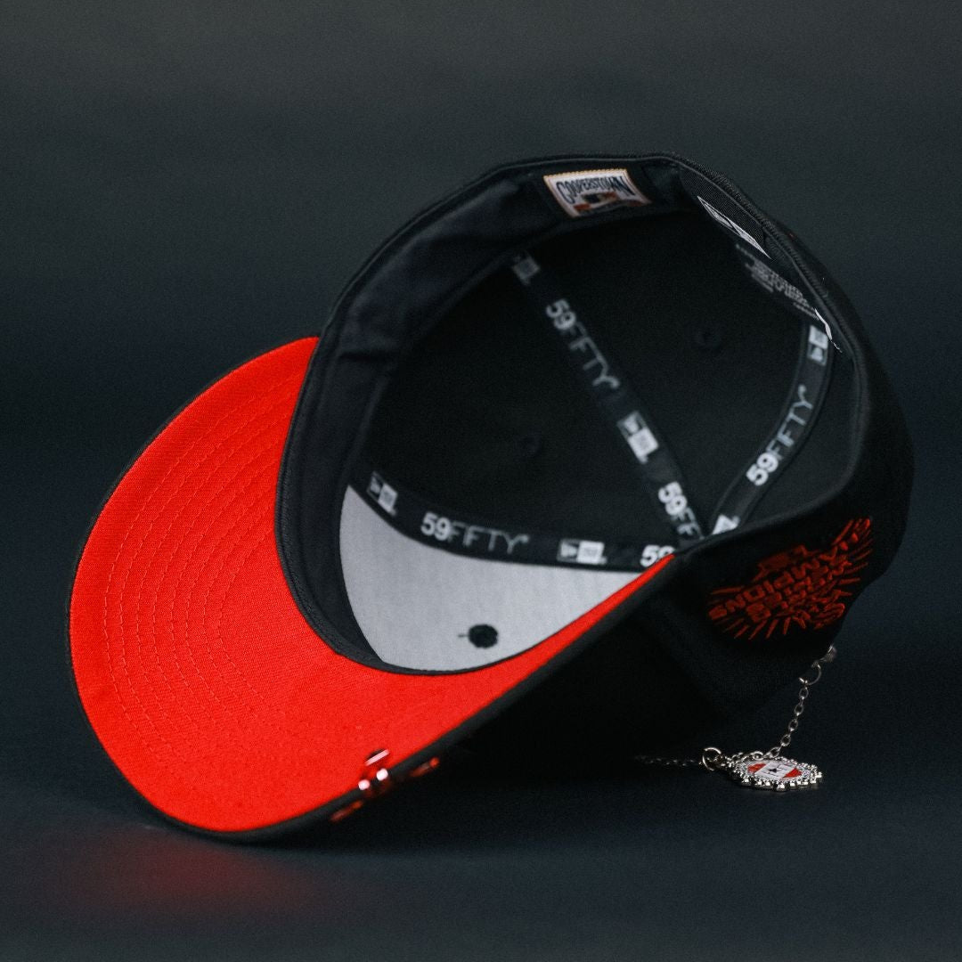 NEW ERA EXCLUSIVE 59FIFTY BLACKED OUT CHICAGO WHITE SOX W/ WORLD SERIES CHAMPIONS SIDE PATCH