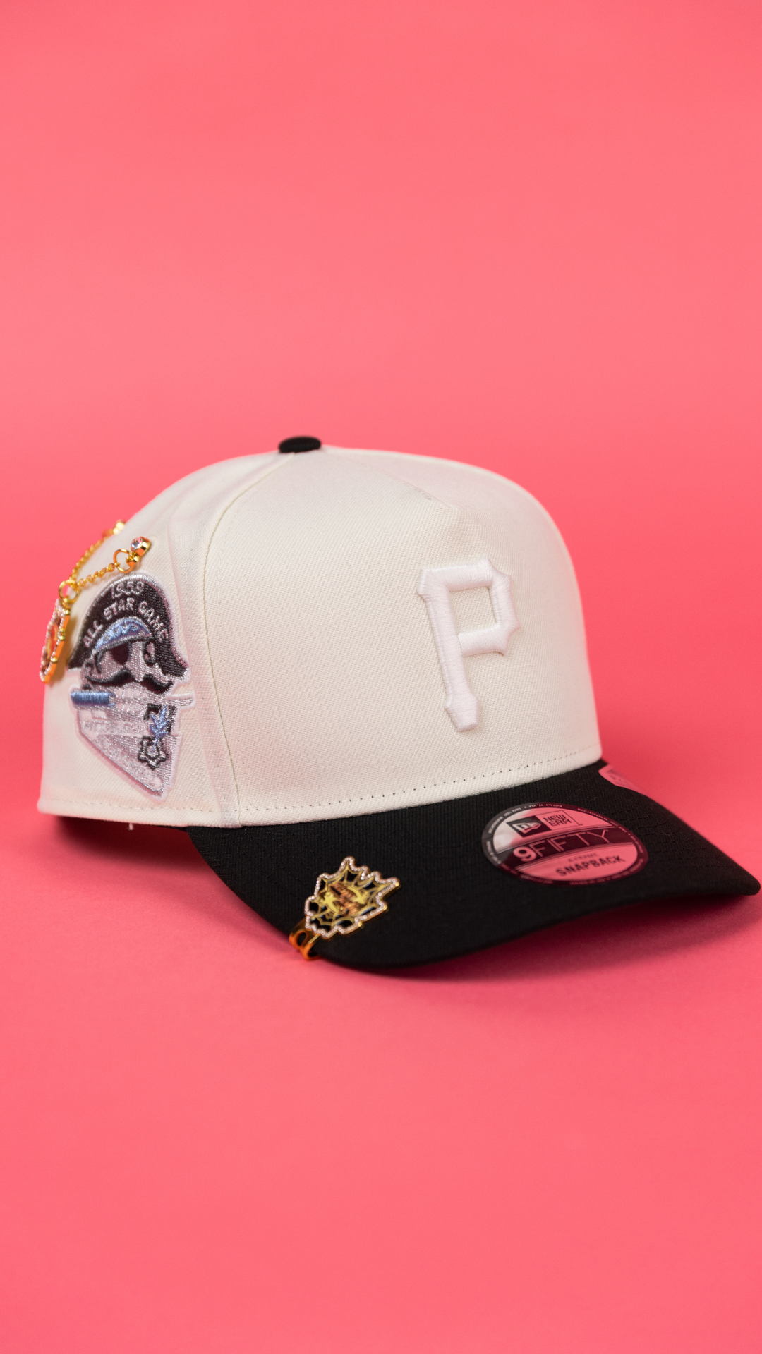 NEW ERA 9FIFTY A-FRAME CHROME/ BLACK PITTSBURGH PIRATES SNAPBACK W/ SIDE PATCH