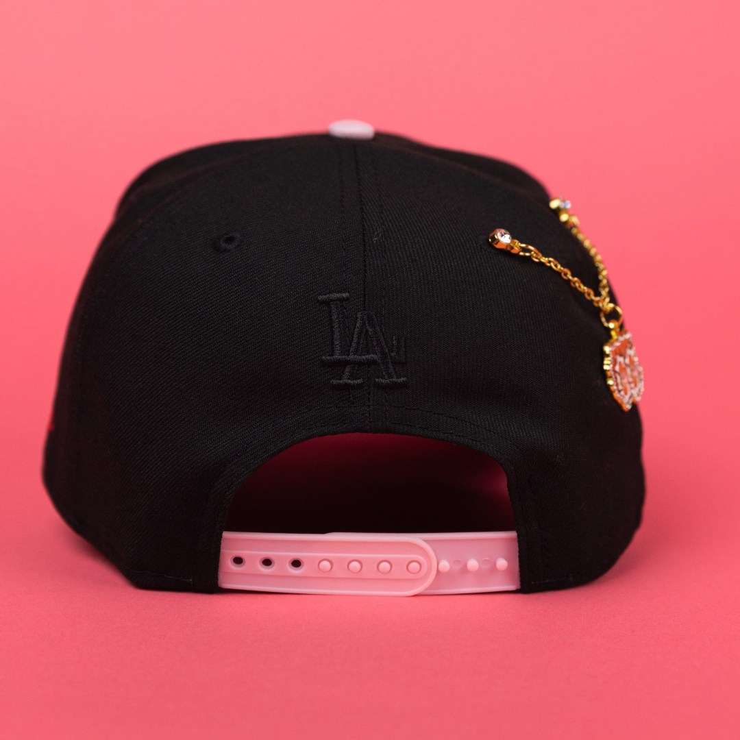 NEW ERA 9FIFTY A-FRAME BLACK/ PINK LOS ANGELES DODGERS JAPANESE SCRIPT