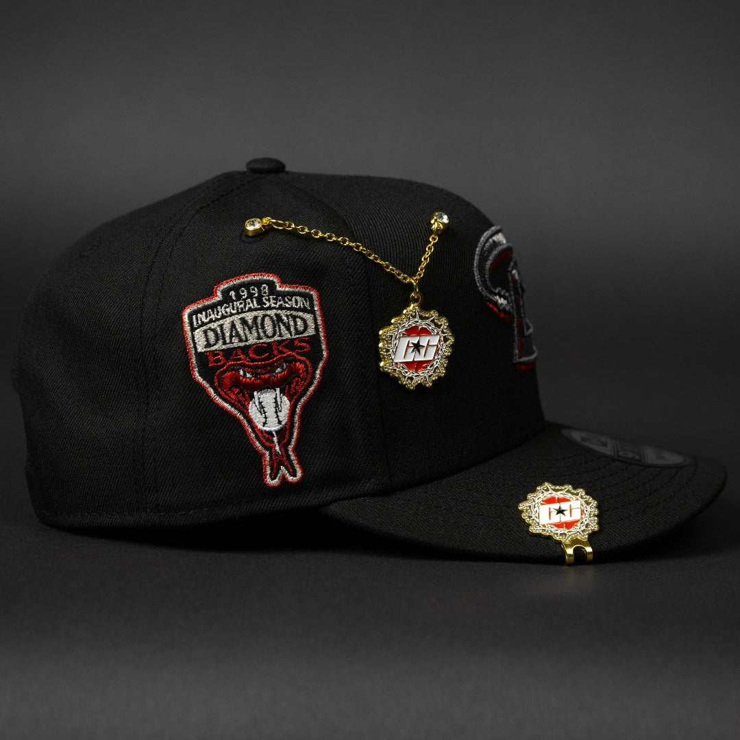 NEW ERA EXCLUSIVE 9FIFTY BLACKED OUT ARIZONA DIAMONDBACKS SNAPBACK W/ 1998 INAUGURAL SEASON PATCH