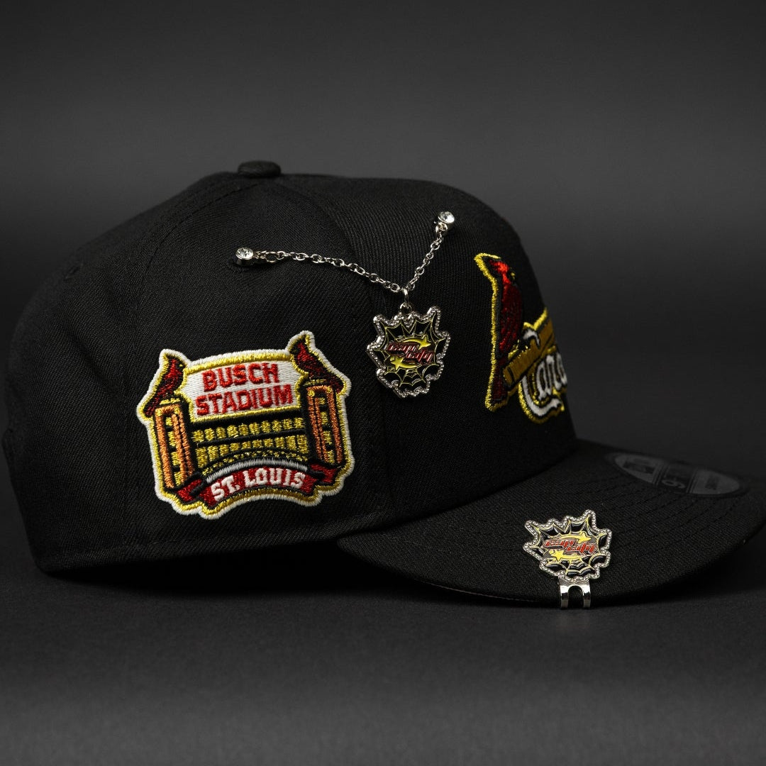 NEW ERA EXCLUSIVE 9FIFTY BLACK ST LOUIS CARDINALS SNAPBACK W/ FINAL SEASON SIDE PATCH