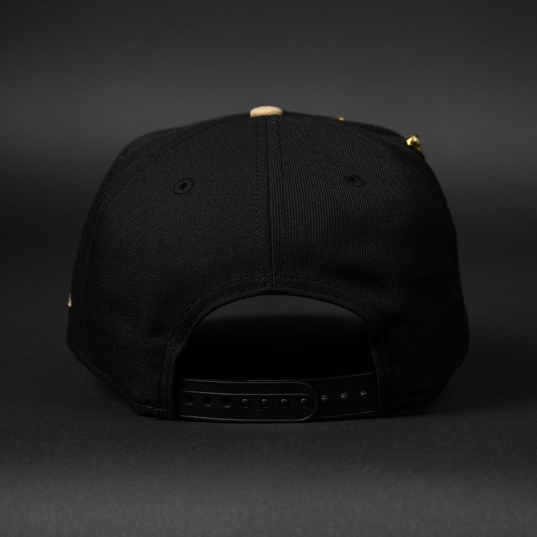 NEW ERA EXCLUSIVE 9FIFTY BLACK/ BEIGE HOUSTON ASTROS SNAPBACK W/ WORLD SERIES SIDE PATCH