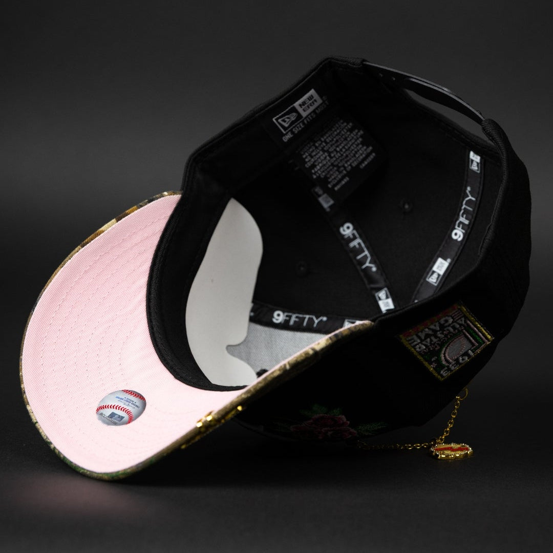 NEW ERA EXCLUSIVE 9FIFTY BLACK/ REALTREE CHICAGO WHITE SOX W/ PINK ROSES + ALL STAR GAME SIDE PATCH