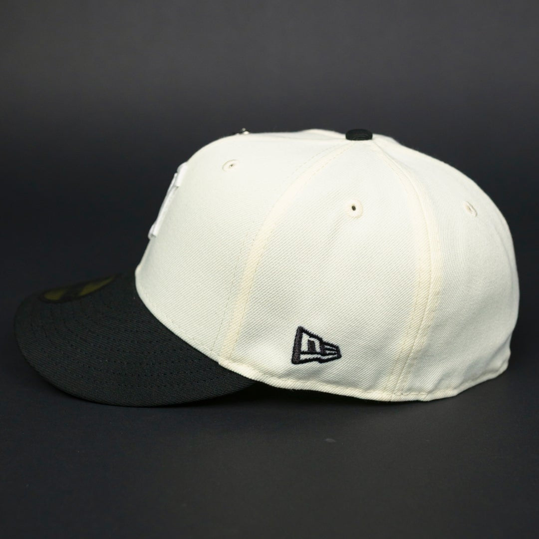 NEW ERA EXCLUSIVE 59FIFTY CHROME/ BLACK DETROIT TIGERS W/ TIGER STADIUM SIDE PATCH