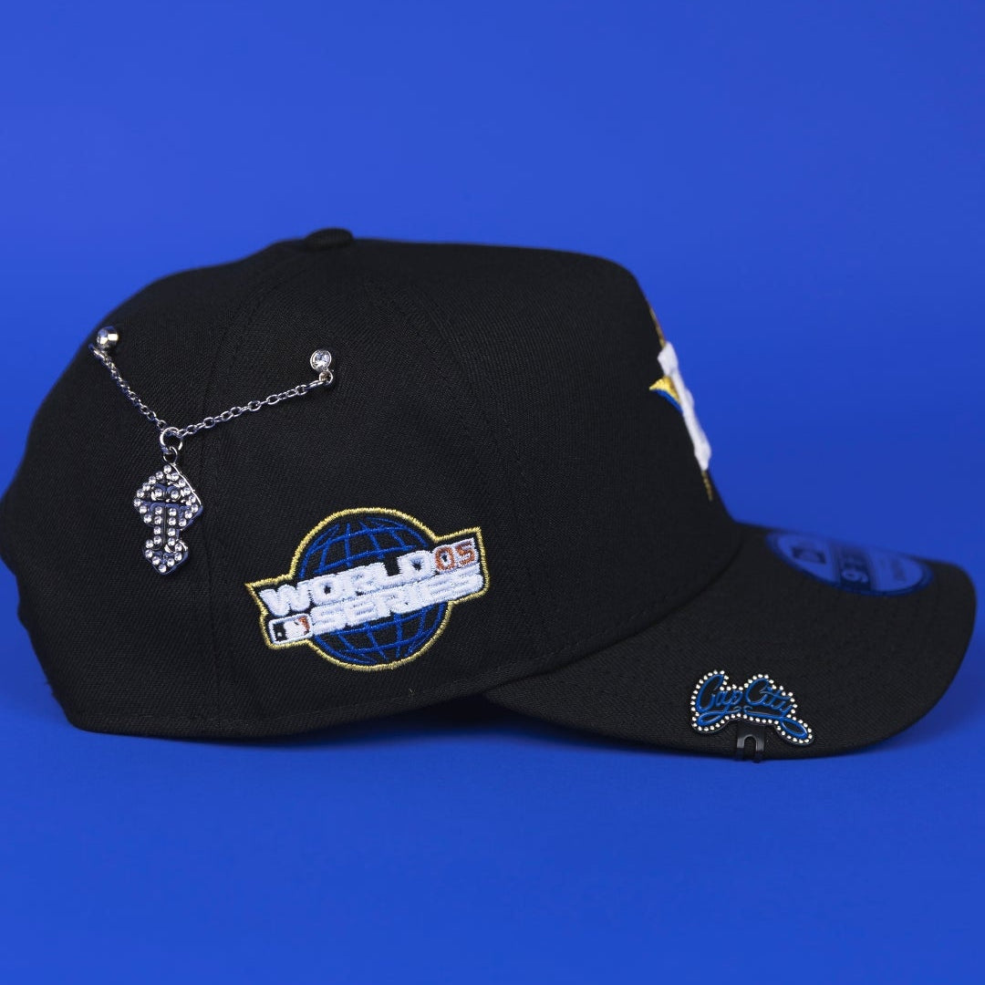 NEW ERA 9FIFTY A-FRAME BLACK HOUSTON ASTROS SNAPBACK W/ 2005 WORLD SERIES SIDE PATCH