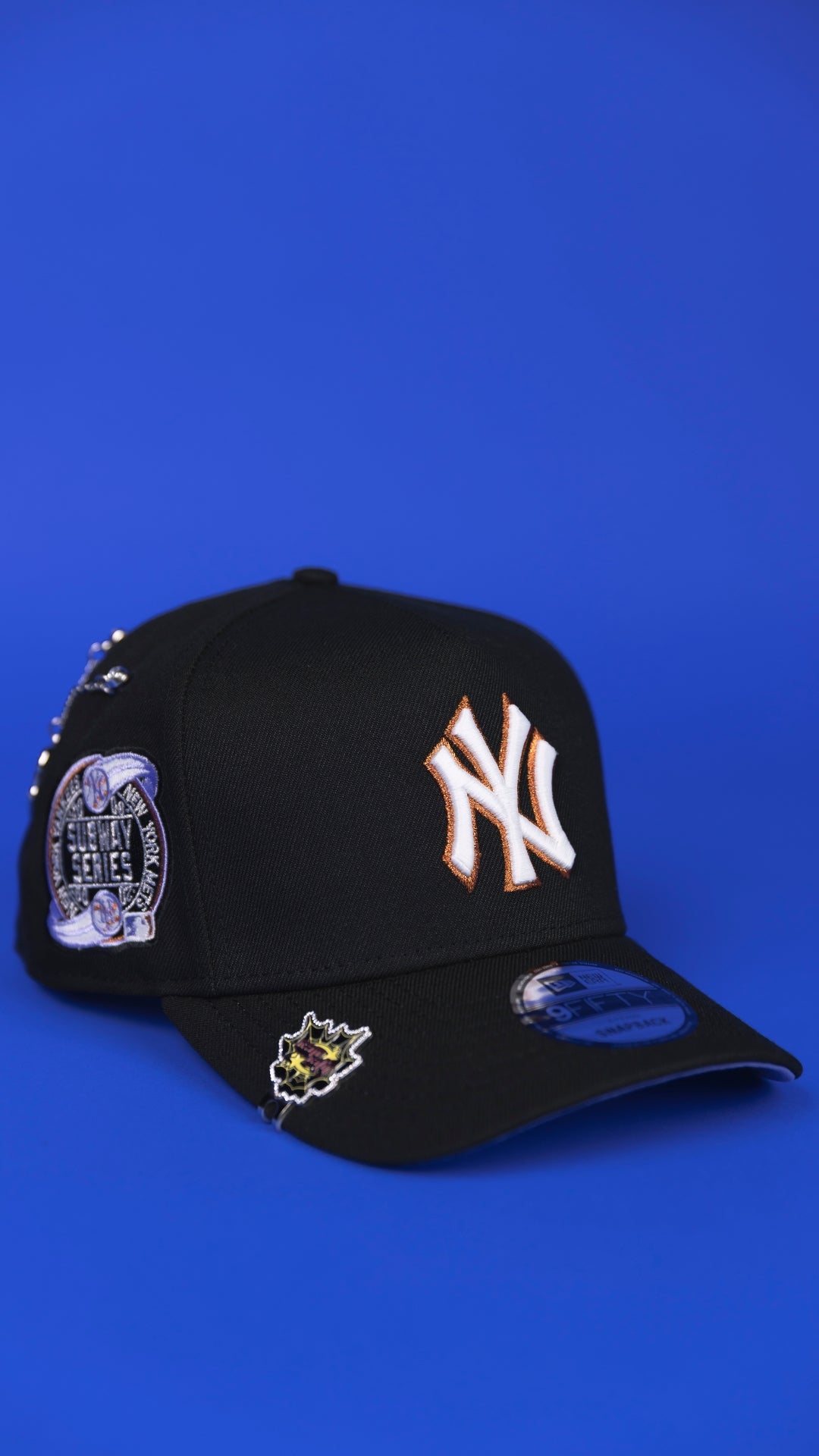 NEW ERA 9FIFTY A-FRAME BLACK NEW YORK YANKEES SNAPBACK W/ SUBWAY SERIES SIDE PATCH