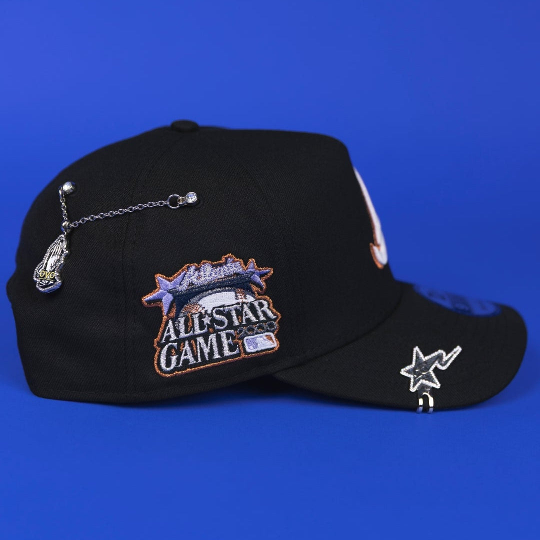 NEW ERA 9FIFTY A-FRAME BLACK ATLANTA BRAVES SNAPBACK W/ 2000 ALL STAR GAME SIDE PATCH