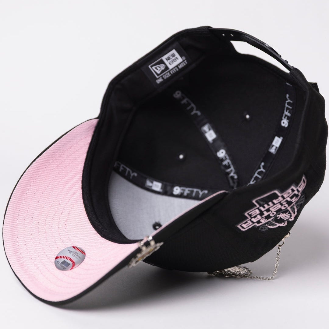 NEW ERA EXCLUSIVE 9FIFTY BLACKED OUT CHICAGO WHITE SOX SNAPBACK W/ ROSES + 2003 ALL STAR GAME SIDE PATCH