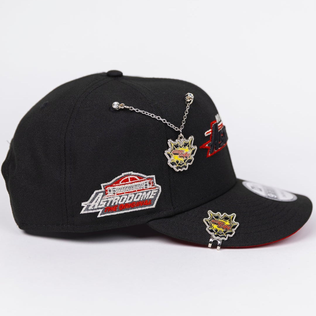 NEW ERA EXCLUSIVE 9FIFTY BLACK HOUSTON ASTROS SNAPBACK W/ ASTRODOME SIDE PATCH