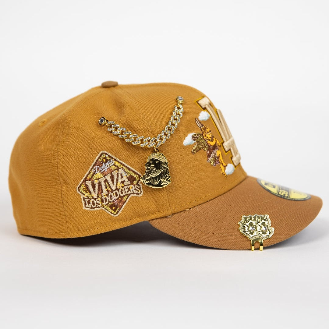 NEW ERA EXCLUSIVE 59FIFTY BRONZE LOS ANGELES DODGERS "CITY OF ANGELS" W/ VIVA LOS DODGERS SIDE PATCH