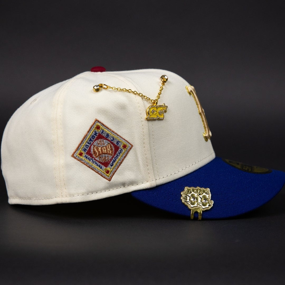 NEW ERA EXCLUSIVE 59FIFTY CHROME/ BLUE BOSTON RED SOX W/ 1936 SIDE PATCH