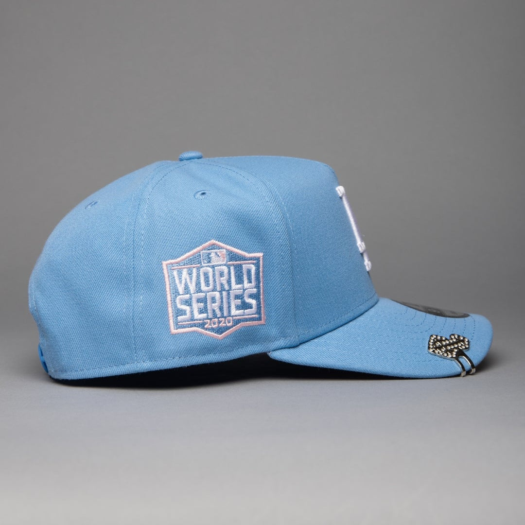 NEW ERA 9FIFTY A-FRAME ICY BLUE LOS ANGELES DODGERS W/ 2020 WORLD SERIES SIDE PATCH