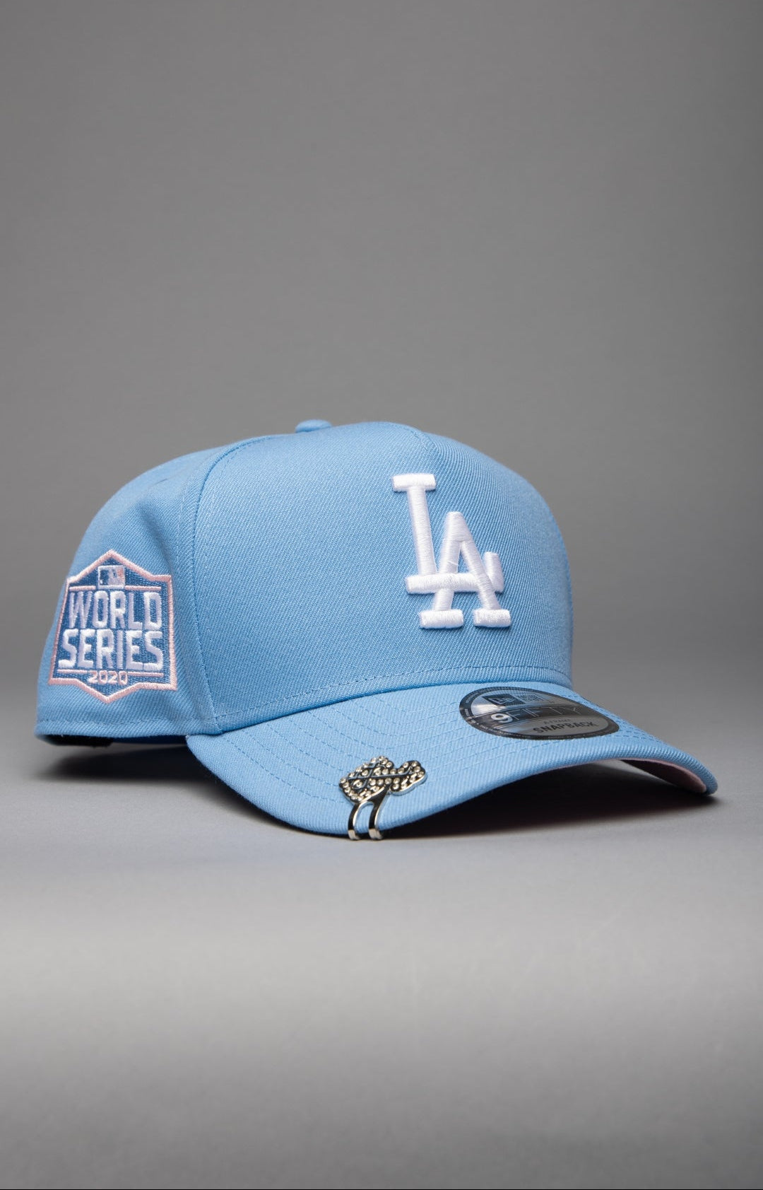 NEW ERA 9FIFTY A-FRAME ICY BLUE LOS ANGELES DODGERS W/ 2020 WORLD SERIES SIDE PATCH