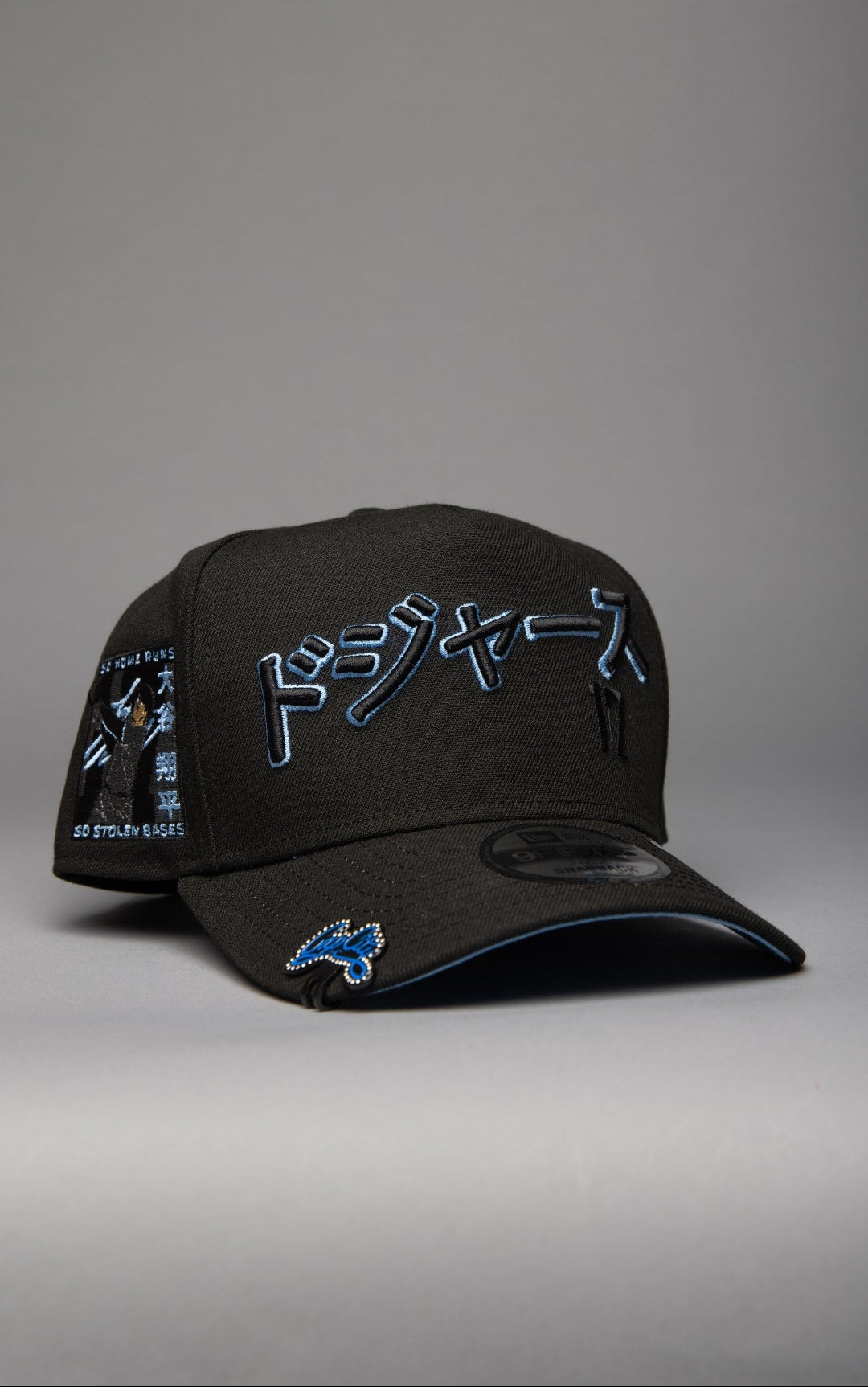 NEW ERA 9FIFTY A-FRAME BLACKED OUT LOS ANGELES DODGERS JAPANESE SCRIPT W/ SHOHEI OHTANI 50-50 CLUB SIDE PATCH