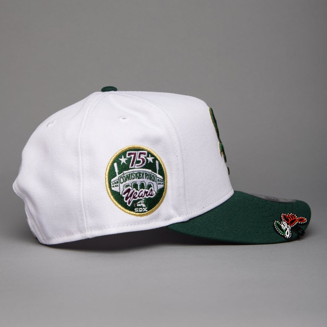 NEW ERA 9FIFTY A-FRAME PEARL WHITE CHICAGO WHITE SOX W/ 75TH ANNIVERSARY SIDE PATCH