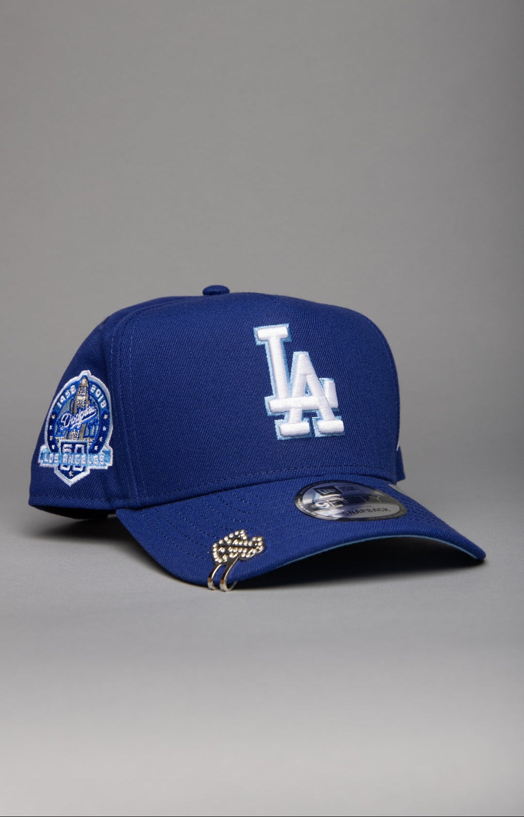NEW ERA 9FIFTY A-FRAME BLUE LOS ANGELES DODGERS W/ 60TH ANNIVERSARY SIDE PATCH