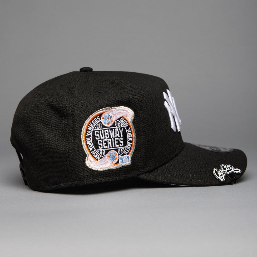 NEW ERA 9FIFTY A-FRAME BLACK NEW YORK YANKEES VS NEW YORK METS W/ SUBWAY SERIES SIDE PATCH
