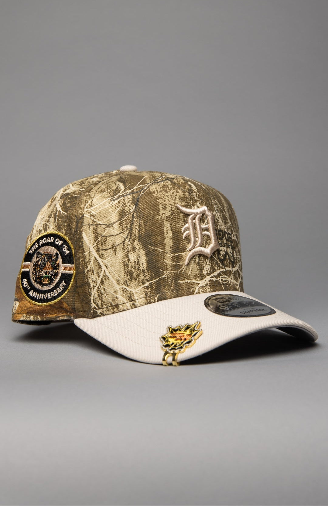 NEW ERA 9FIFTY A-FRAME REALTREE DETROIT TIGERS W/ 40TH ANNIVERSARY SIDE PATCH