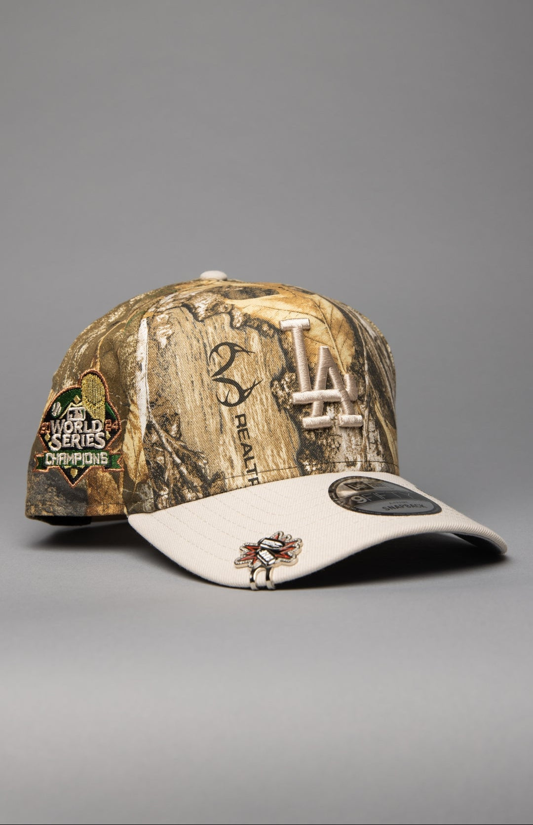 NEW ERA 9FIFTY A-FRAME REALTREE LOS ANGELES DODGERS W/ WORLD SERIES CHAMPIONS SIDE PATCH