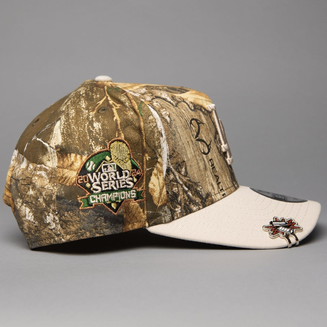 NEW ERA 9FIFTY A-FRAME REALTREE LOS ANGELES DODGERS W/ WORLD SERIES CHAMPIONS SIDE PATCH