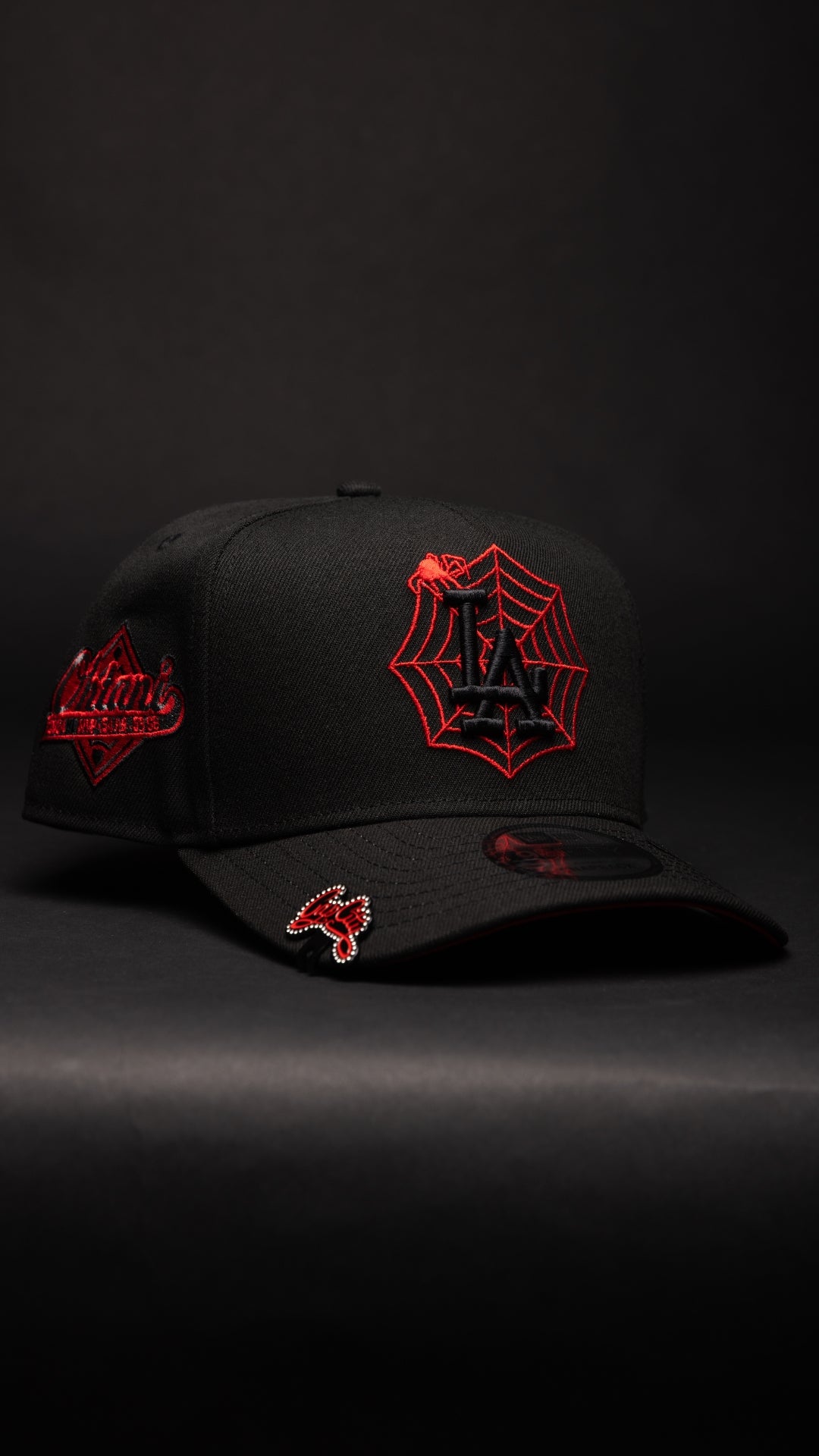 NEW ERA 9FIFTY A-FRAME BLACK LOS ANGELES DODGERS W/ SPIDER WEB LOGO + 2024 MVP "SHOHEI OHTANI" SIDE PATCH