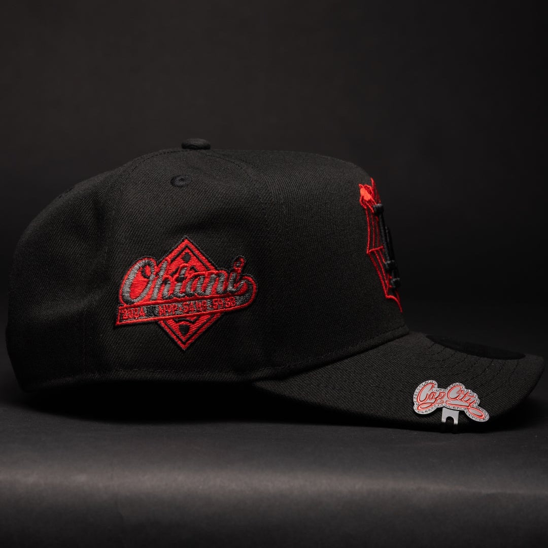 NEW ERA 9FIFTY A-FRAME BLACK LOS ANGELES DODGERS W/ SPIDER WEB LOGO + 2024 MVP "SHOHEI OHTANI" SIDE PATCH