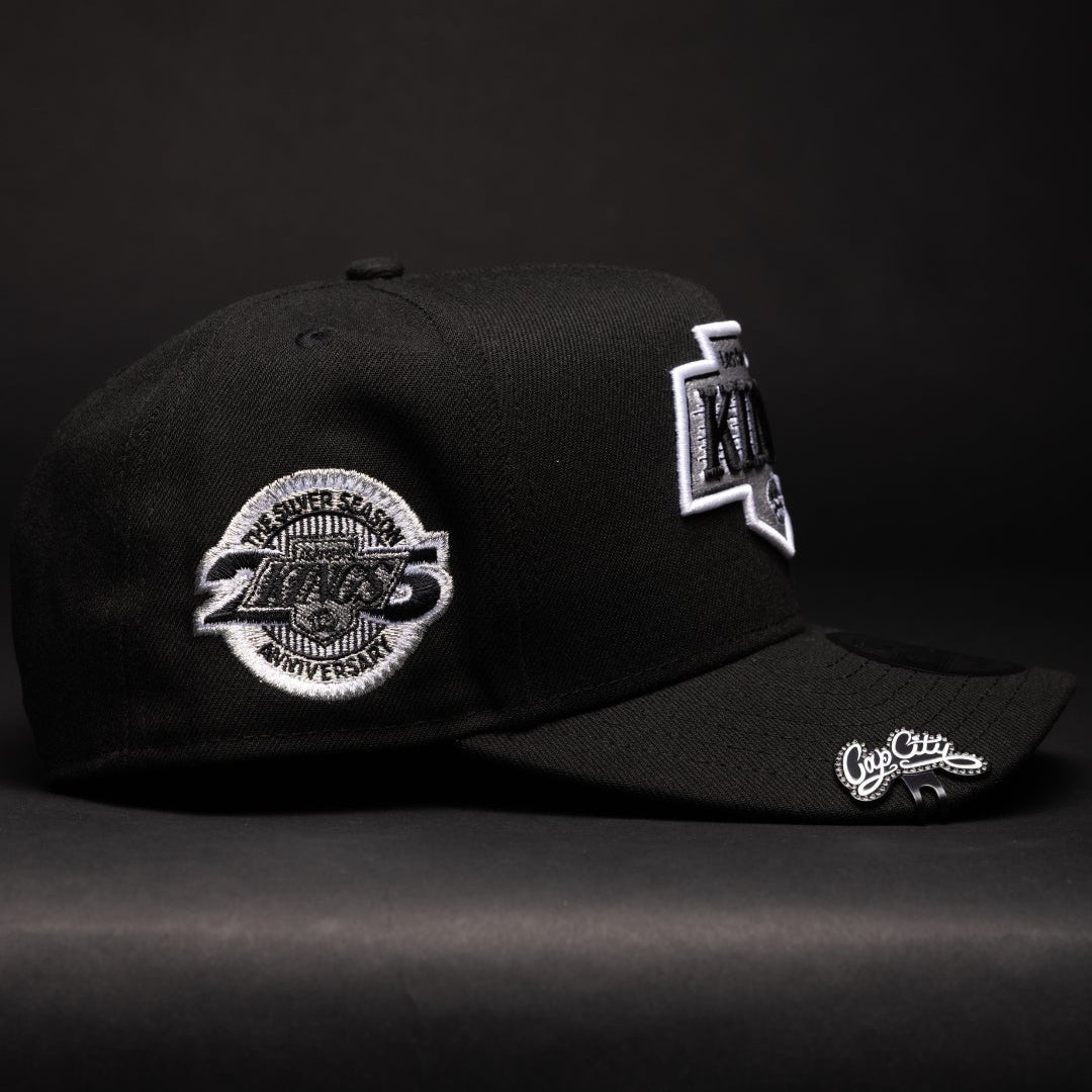NEW ERA 9FIFTY A-FRAME BLACK LOS ANGELES KINGS SNAPBACK W/ 25TH ANNIVERSARY SIDE PATCH