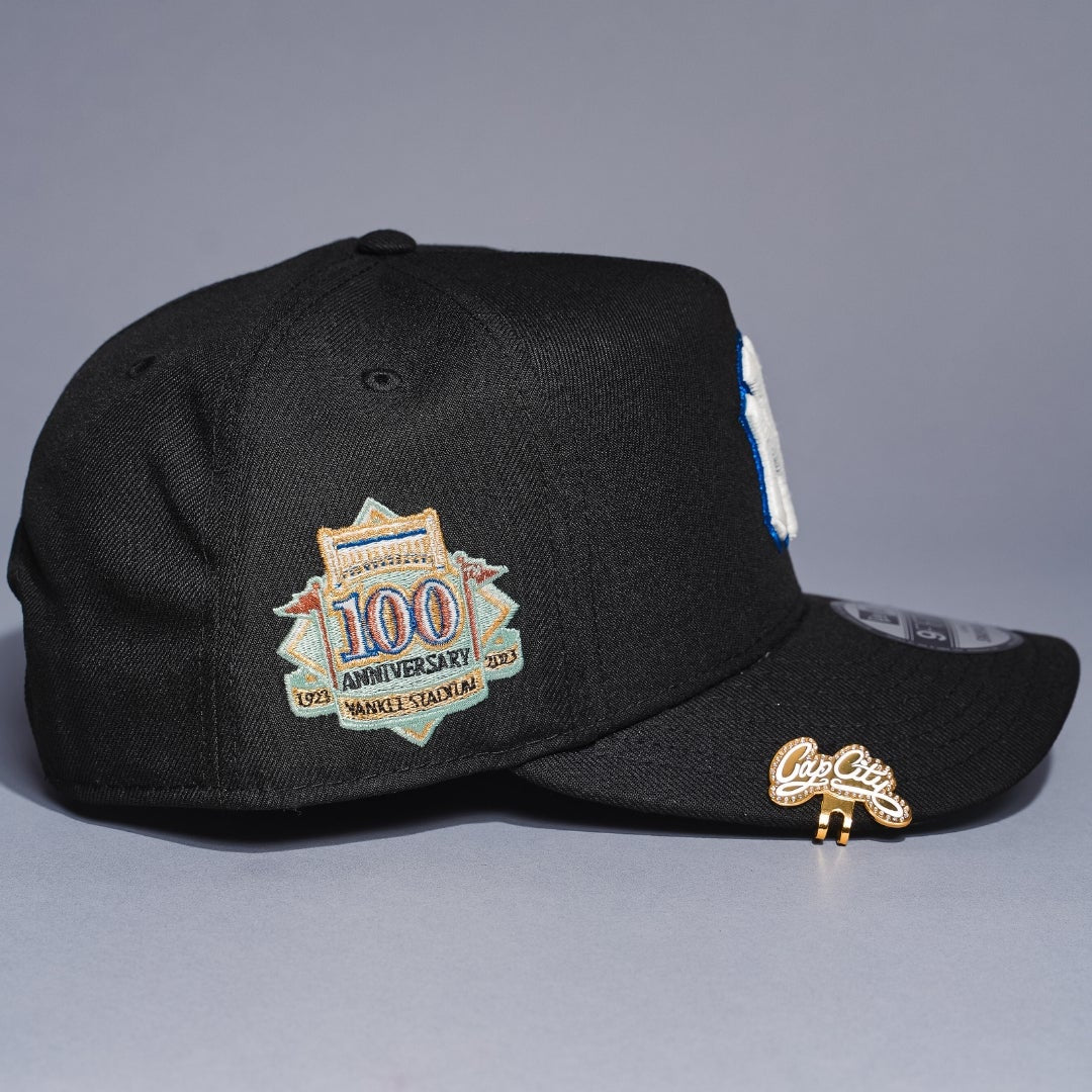 NEW ERA 9FIFTY A-FRAME BLACK NEW YORK YANKEES SNAPBACK W/ 100TH SEASON SIDE PATCH
