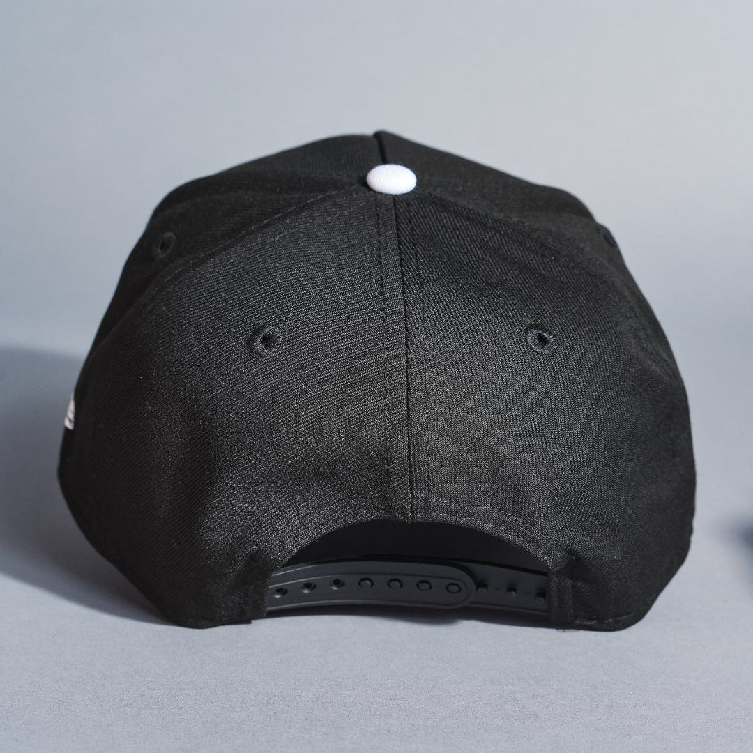 NEW ERA 9FIFTY A-FRAME BLACK BALTIMORE ORIOLES SNAPBACK W/ 50TH ANNIVERSARY SIDE PATCH