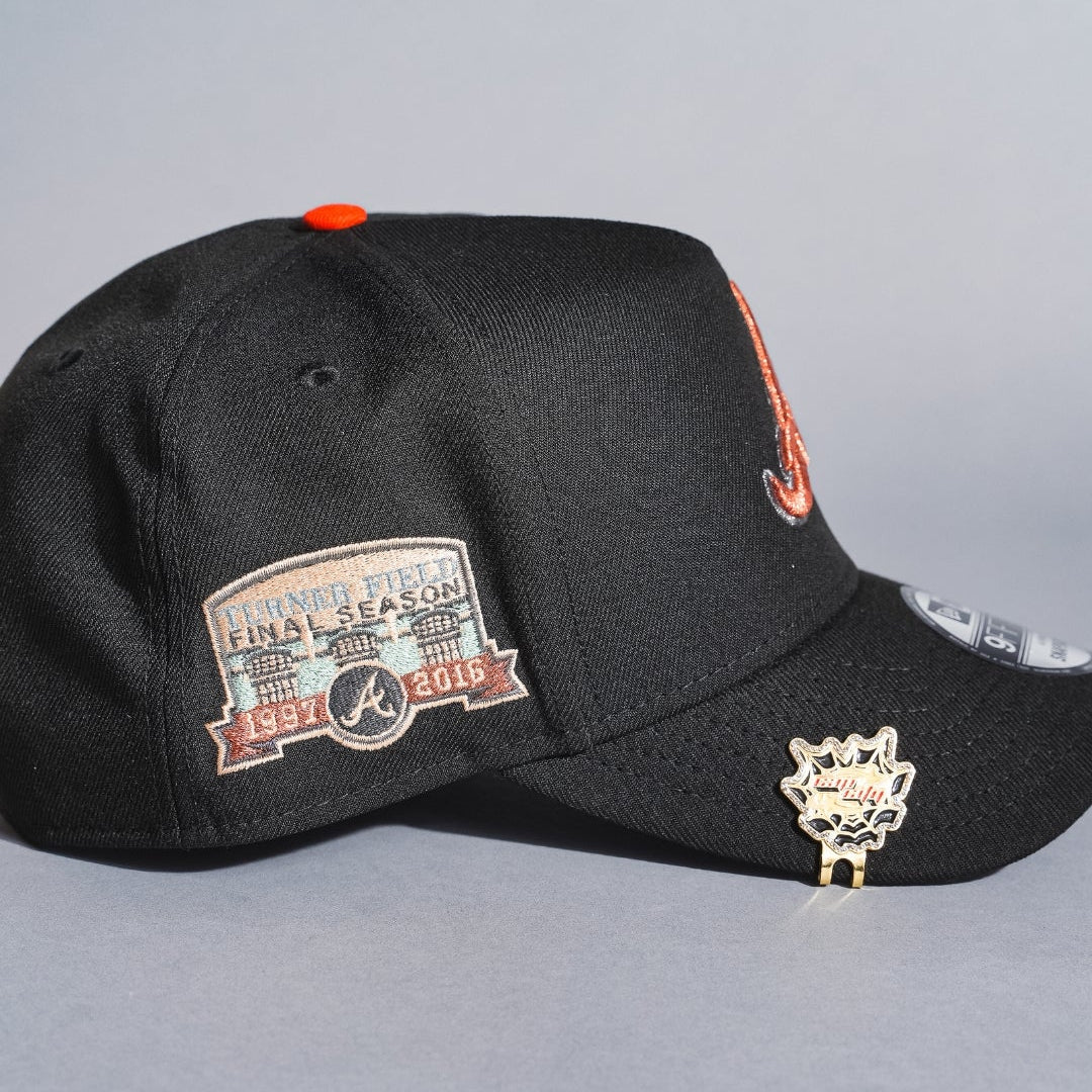 NEW ERA 9FIFTY A-FRAME BLACK ATLANTA BRAVES SNAPBACK W/ TURNER FIELD SIDE PATCH