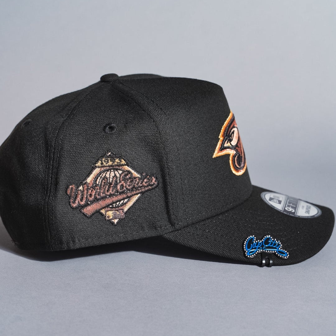 NEW ERA 9FIFTY A-FRAME BLACK TORONTO BLUE JAYS SNAPBACK W/ 1996 WORLD SERIES SIDE PATCH